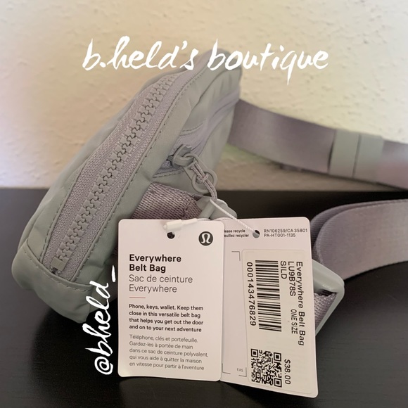 lululemon Everywhere Belt Bag *Extended Strap in Silver Drop OS Brand New NWT - Picture 2 of 15
